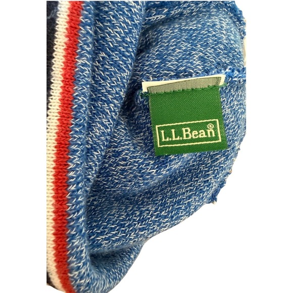Vintage LL Bean Knit Beanie Pom Pom City Pattern Made USA Outdoors OS - Picture 3 of 3